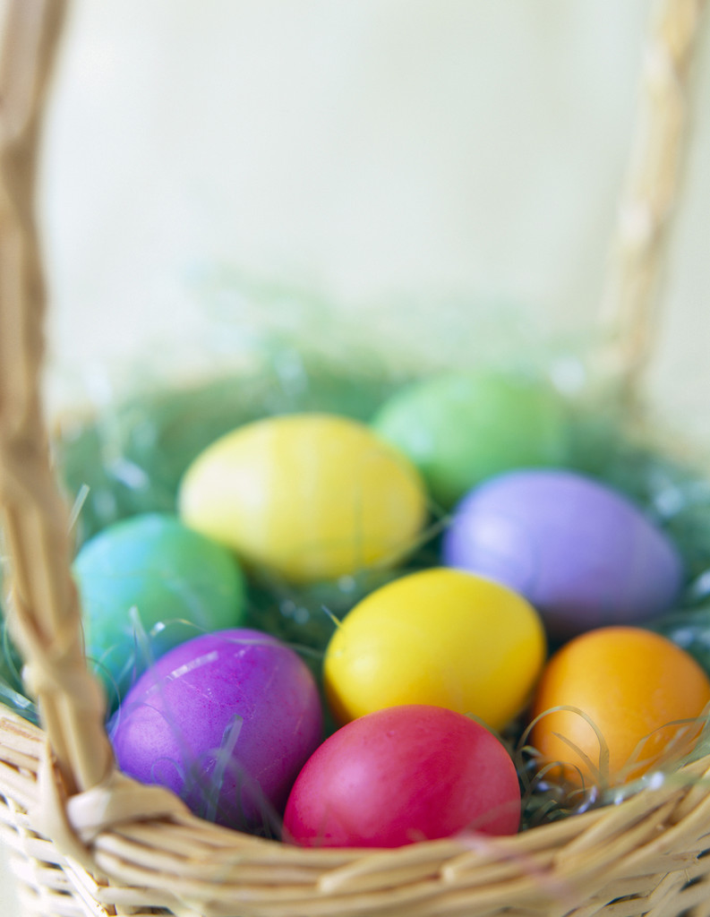 Easter Basket with Easter Eggs